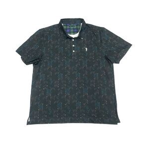 William Murray Black Golf Club AOP Performance Mens Golf Polo Size XXL EUC
